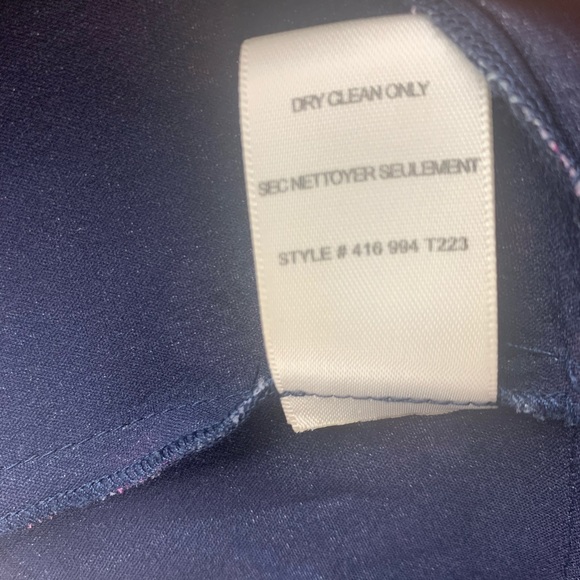 Rebecca Taylor Sakura Ruffle Top Navy Size 4 - Picture 7 of 8